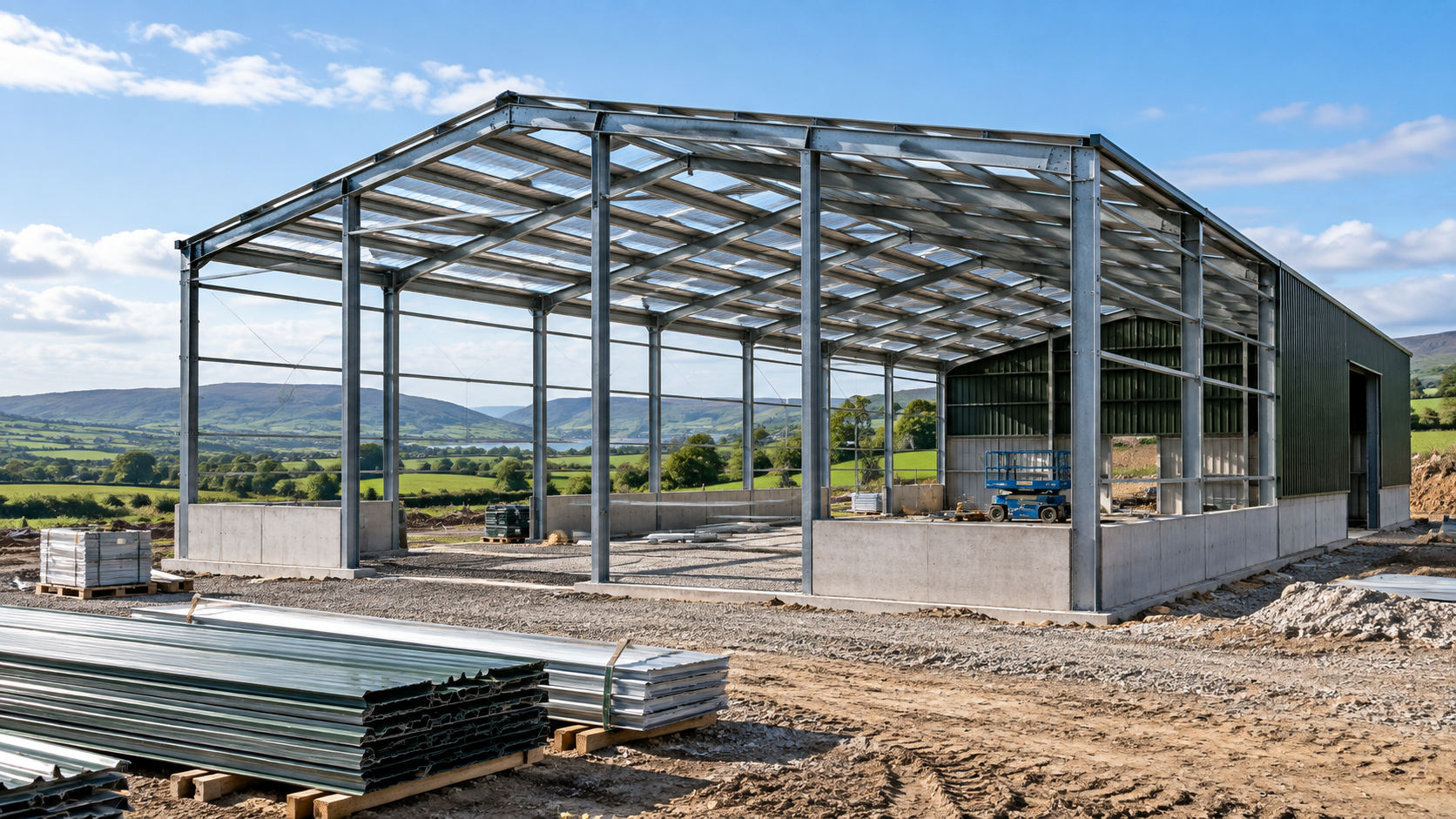 Steel frame agricultural and commercial buildings Wales